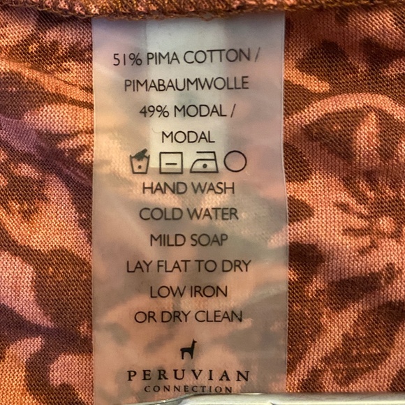 Peruvian Connection Willowmead Floral Pima Cotton Blend Midi Dress Size Medium - Picture 8 of 11